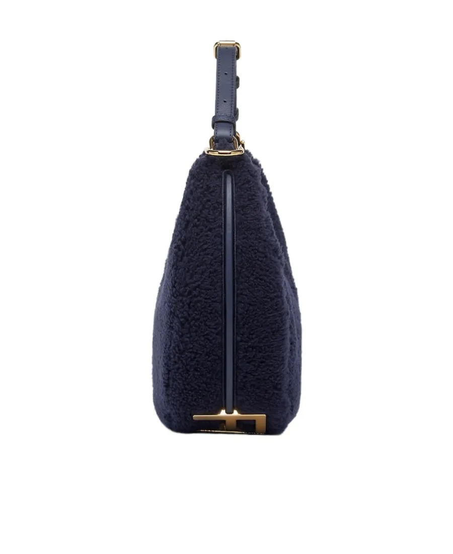 Dark Blue Sheepskin Bag