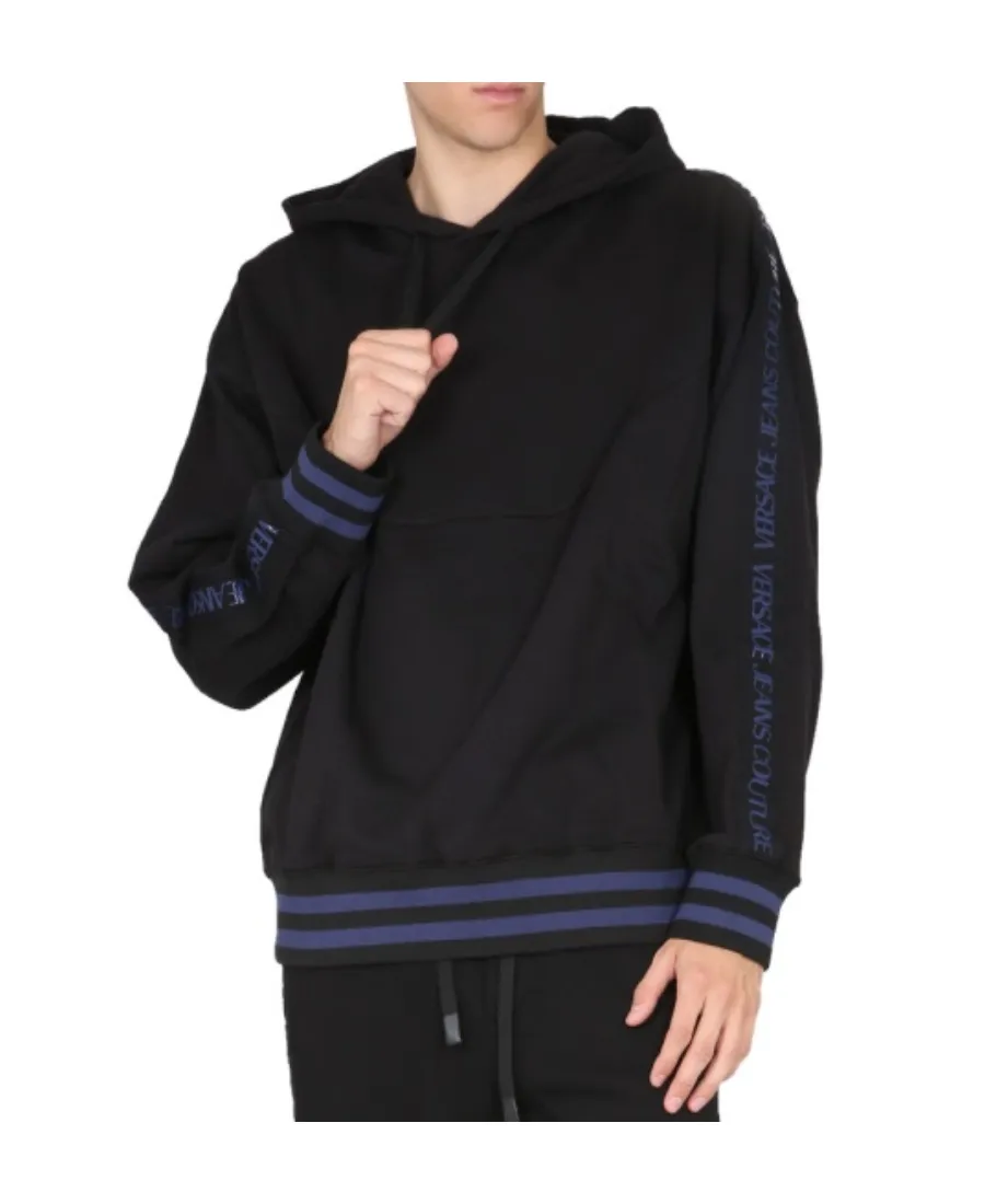 Versace Jeans Couture Logo Tape Drawstring Hoodie