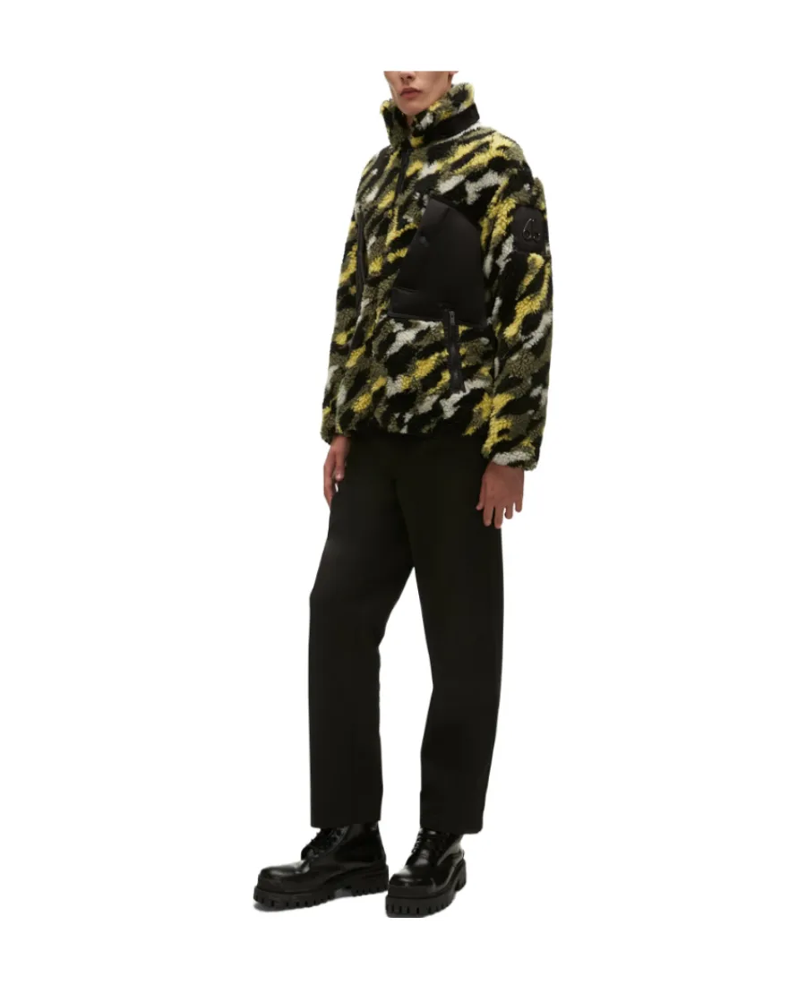 Printed Velvet Zipper Jacket