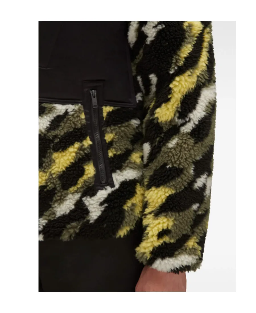 Printed Velvet Zipper Jacket