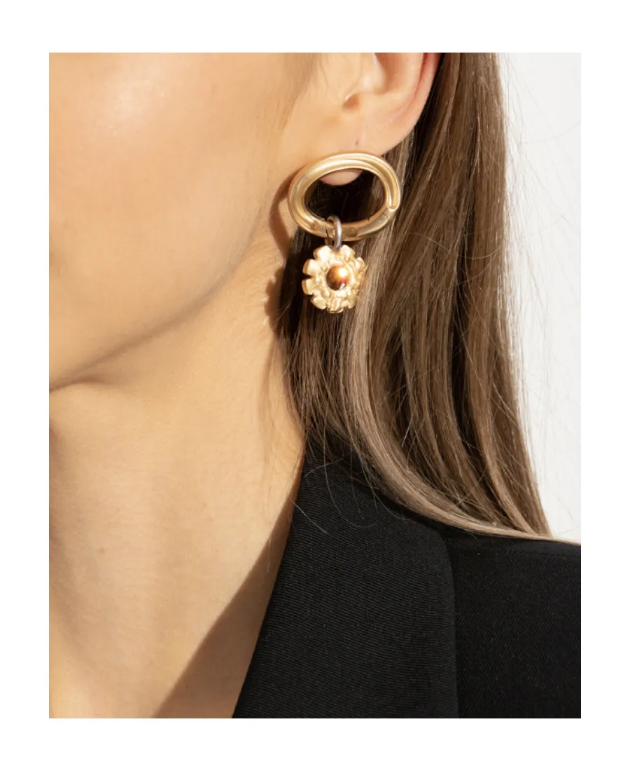 Floral Hoop Earrings