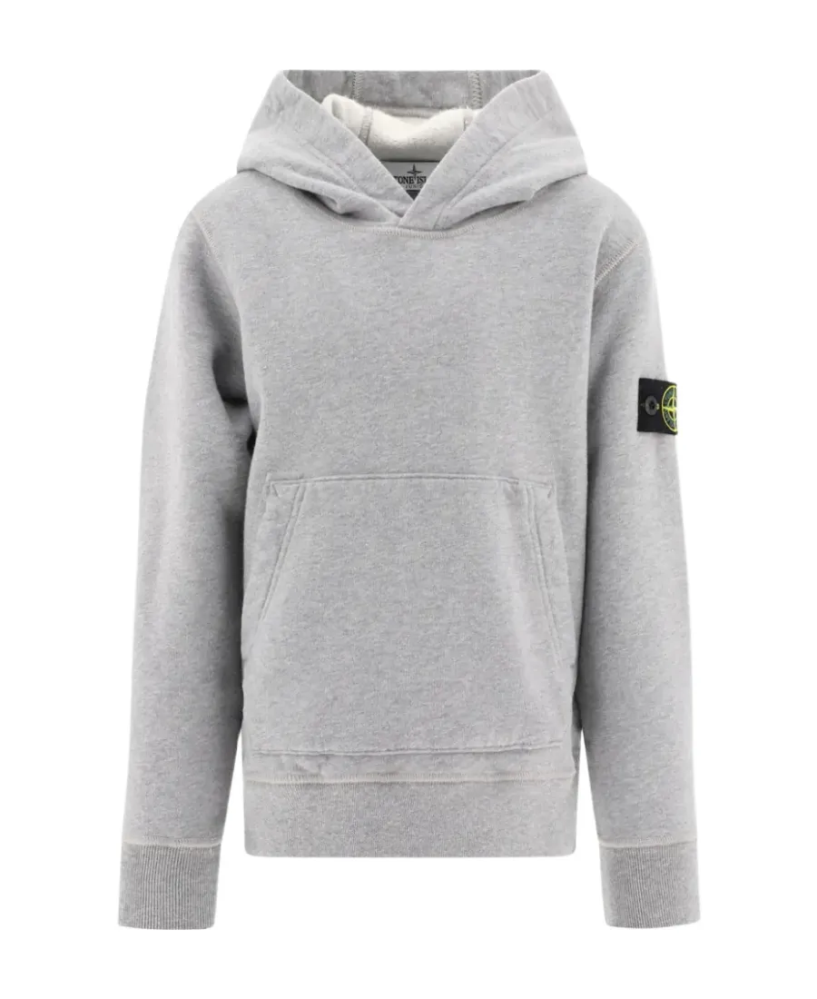 Stone Island Junior Compass-Patch Long-Sleeved Hoodie