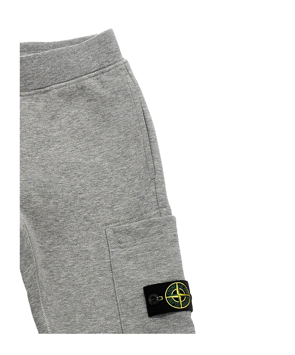 Stone Island Junior Compass-Patch Elasticated Waistband Track Pants