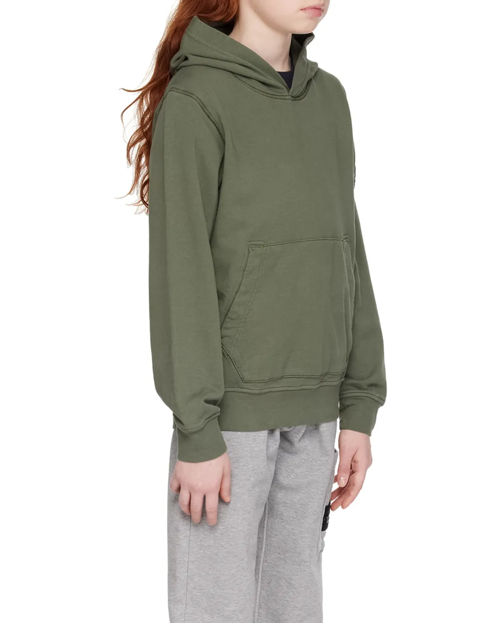 Stone Island Junior Compass-Patch Long-Sleeved Hoodie