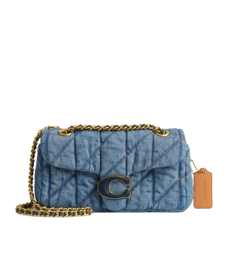 Coach Tabby 20 Logo Plaque Quilted Shoulder Bag