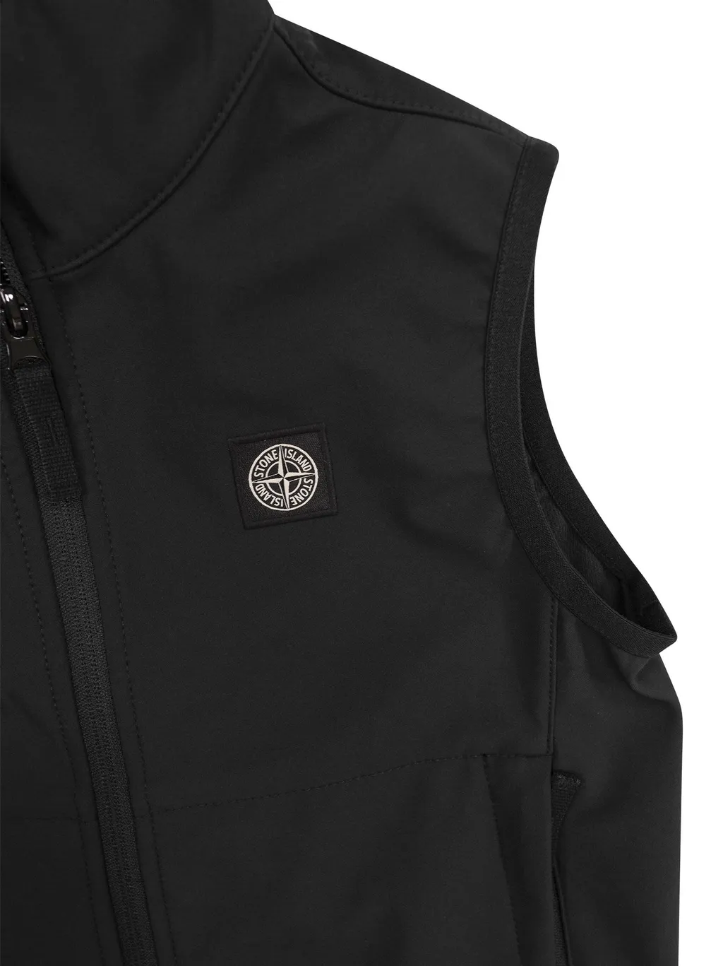 Stone Island Junior Logo-Patch Zipped Shell Gilet