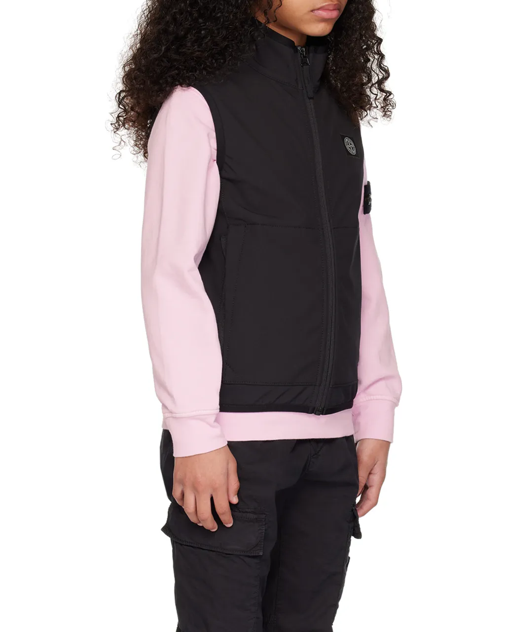 Stone Island Junior Logo-Patch Zipped Shell Gilet