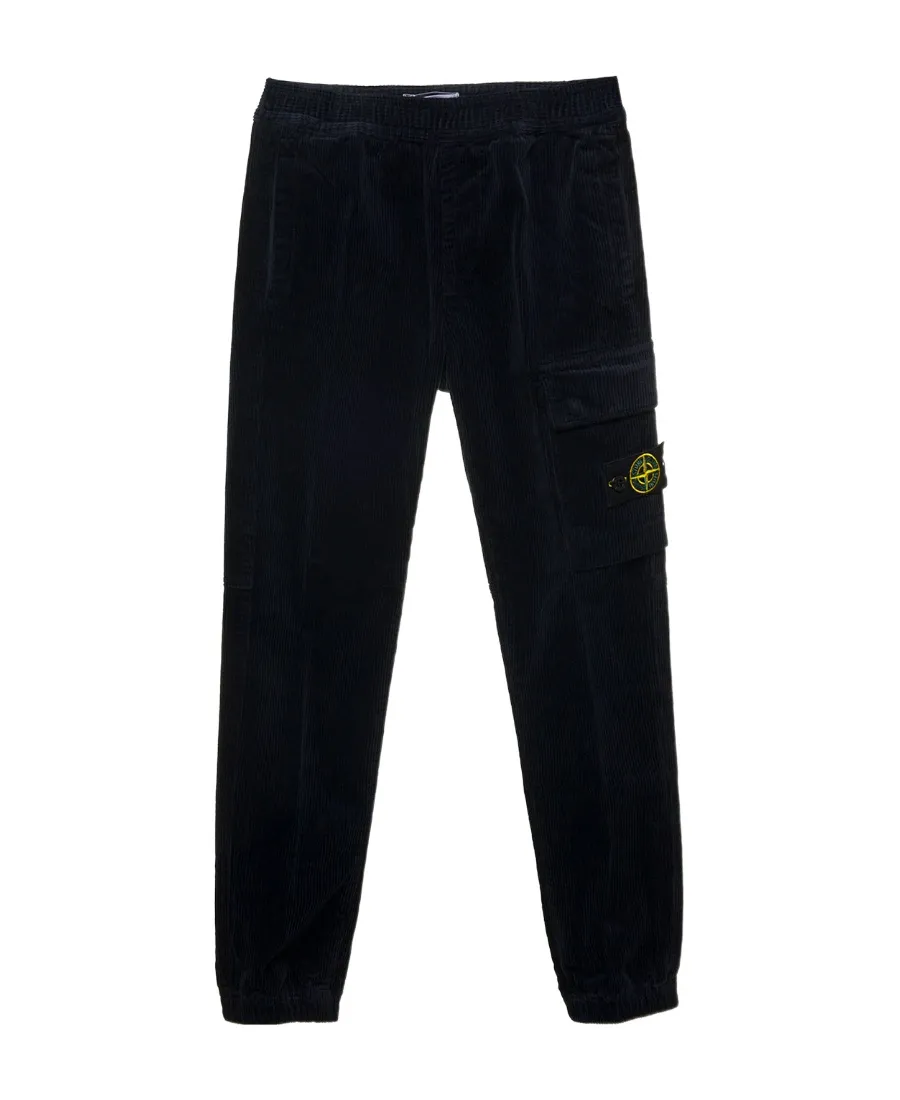 Stone Island Junior Compass-Badge Tapered Leg Trousers