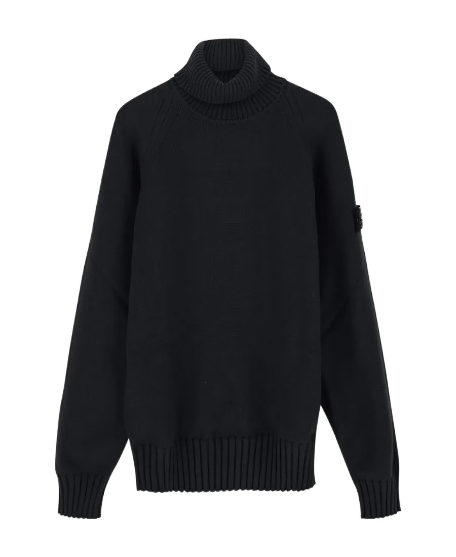 Stone Island Junior Logo Patch Knitted Jumper