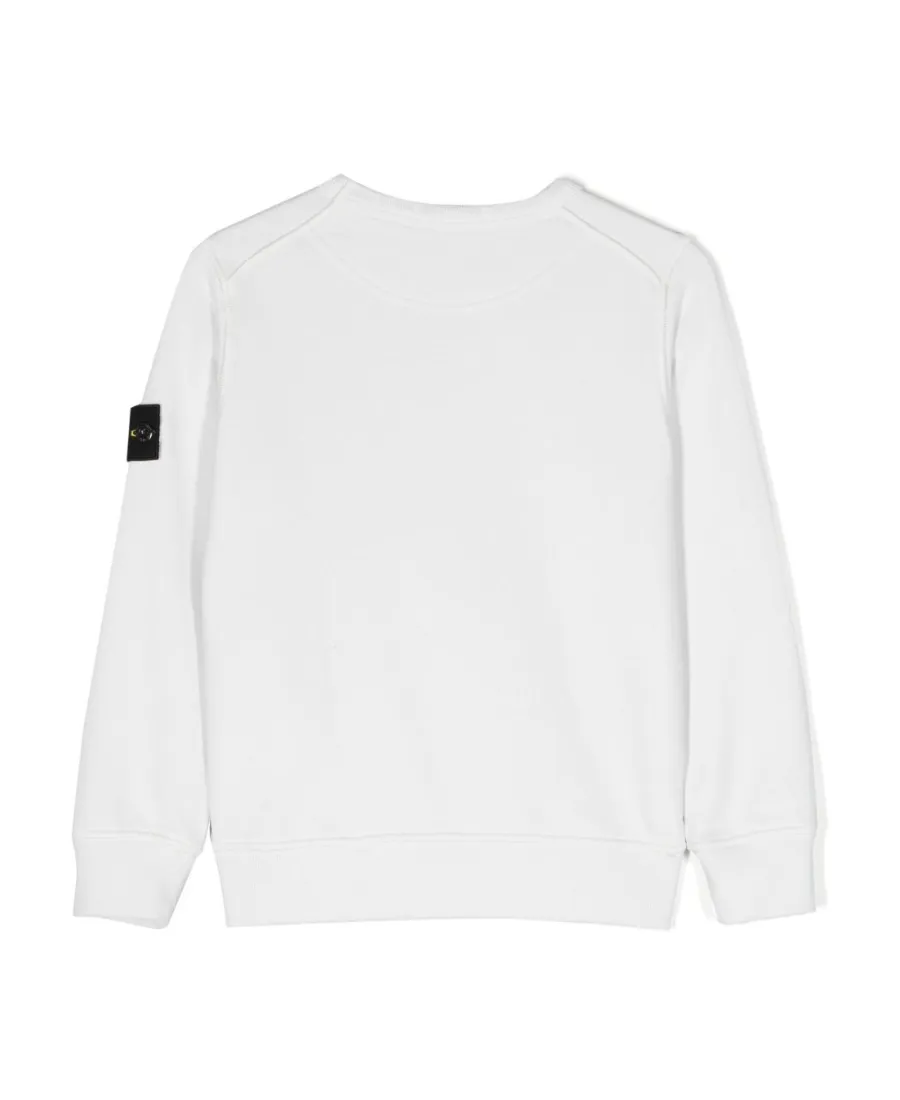 Stone Island Junior Compass-Motif Crewneck Sweatshirt