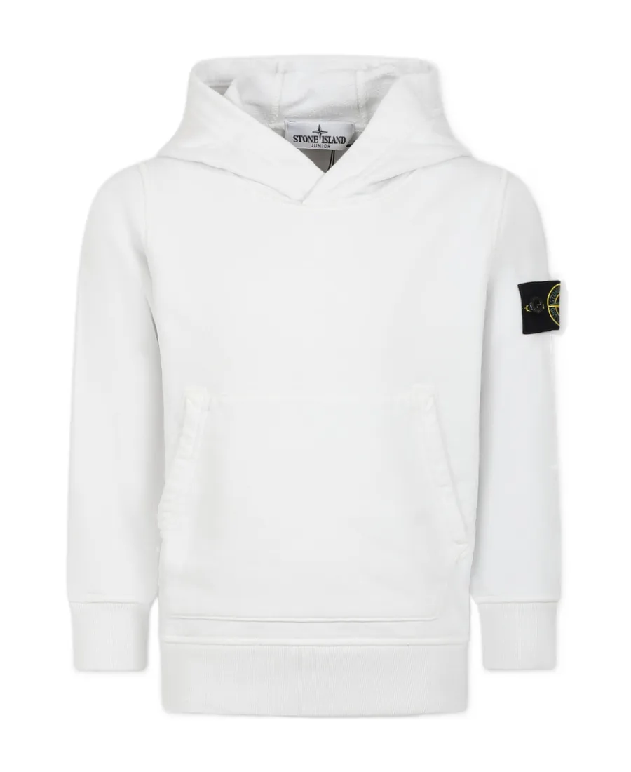 Stone Island Junior Compass Patch Long-Sleeved Hoodie