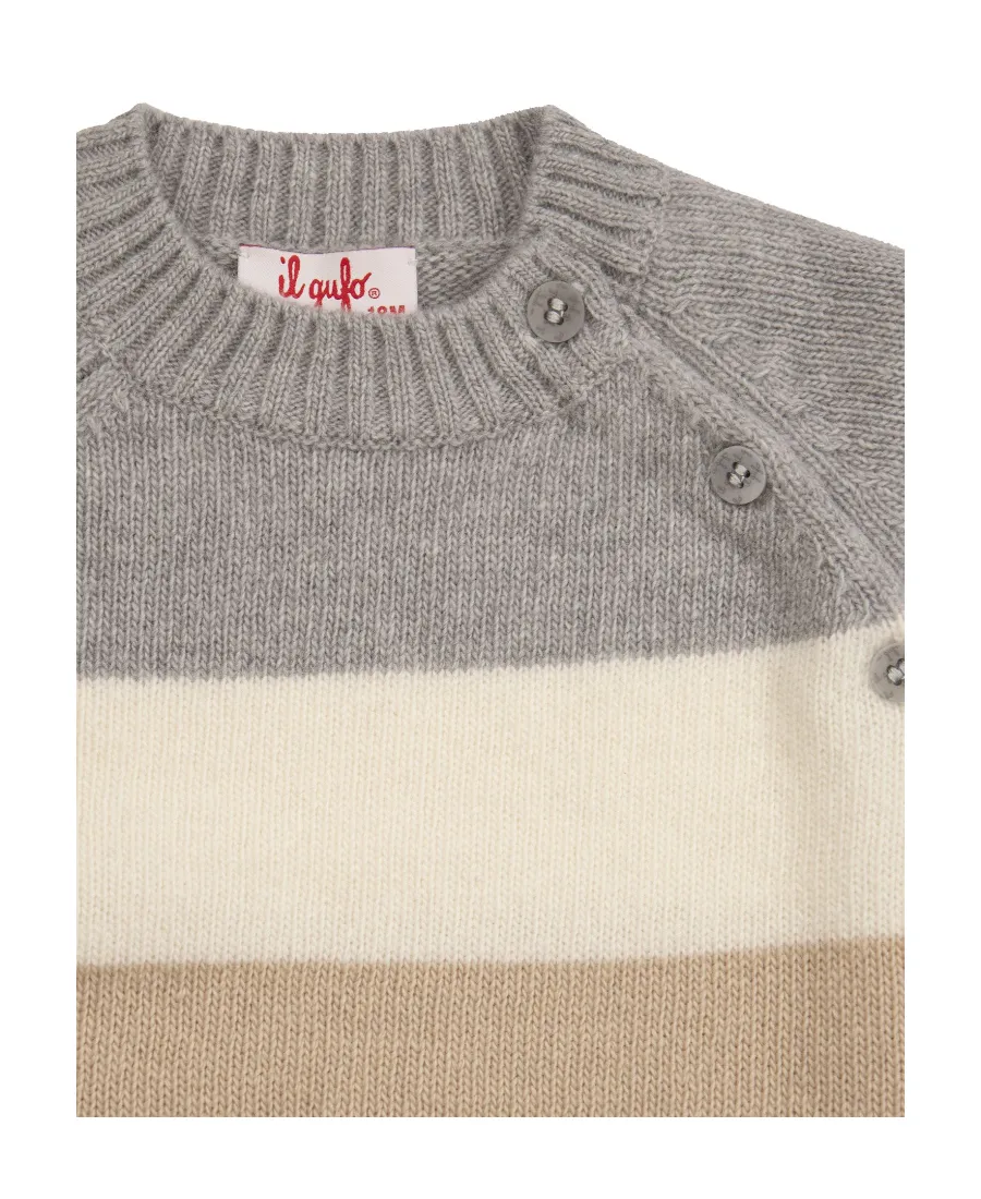 Il Gufo Striped Knitted Jumper