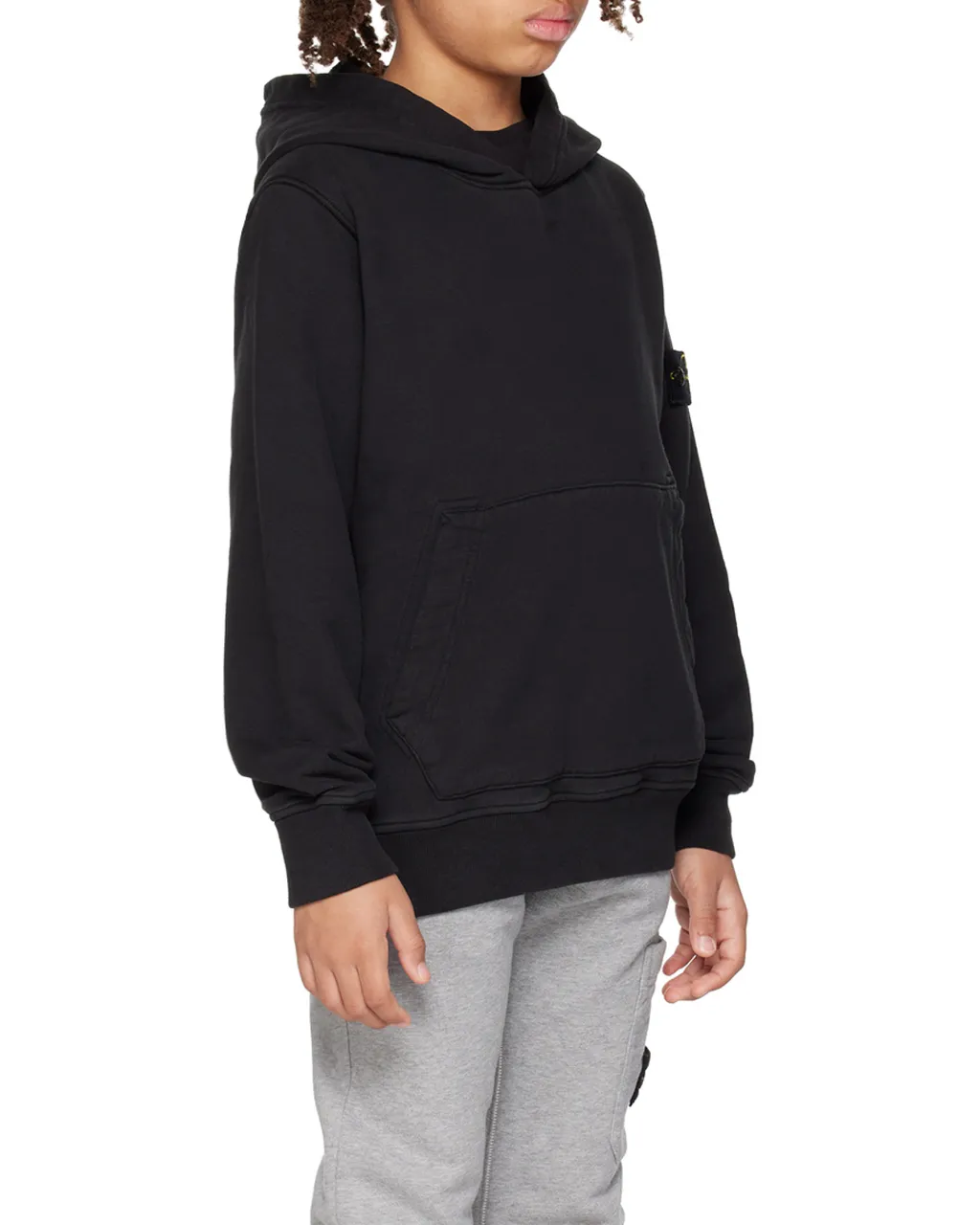 Stone Island Junior Compass Patch Long-Sleeved Hoodie