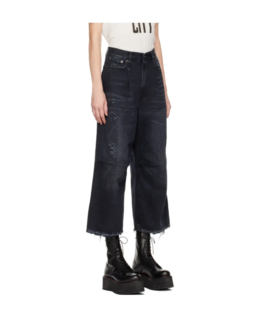 Distressed Cropped Jeans
