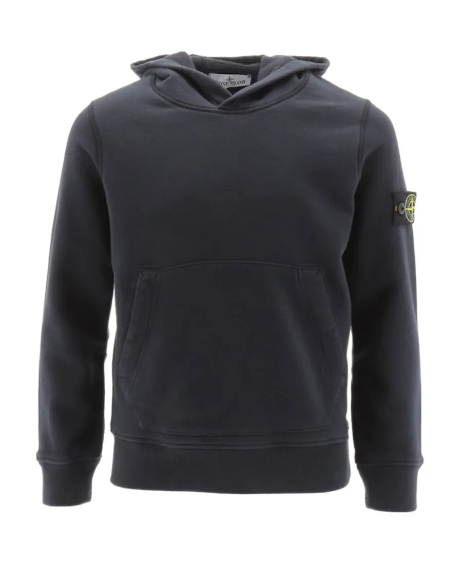 Stone Island Junior Compass Patch Long-Sleeved Hoodie