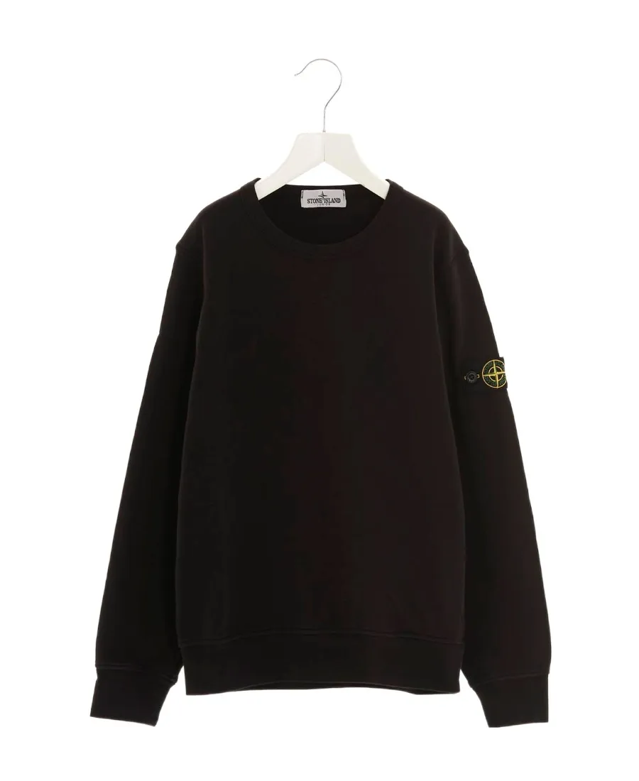 Stone Island Junior Logo Patch Crewneck Sweatshirt