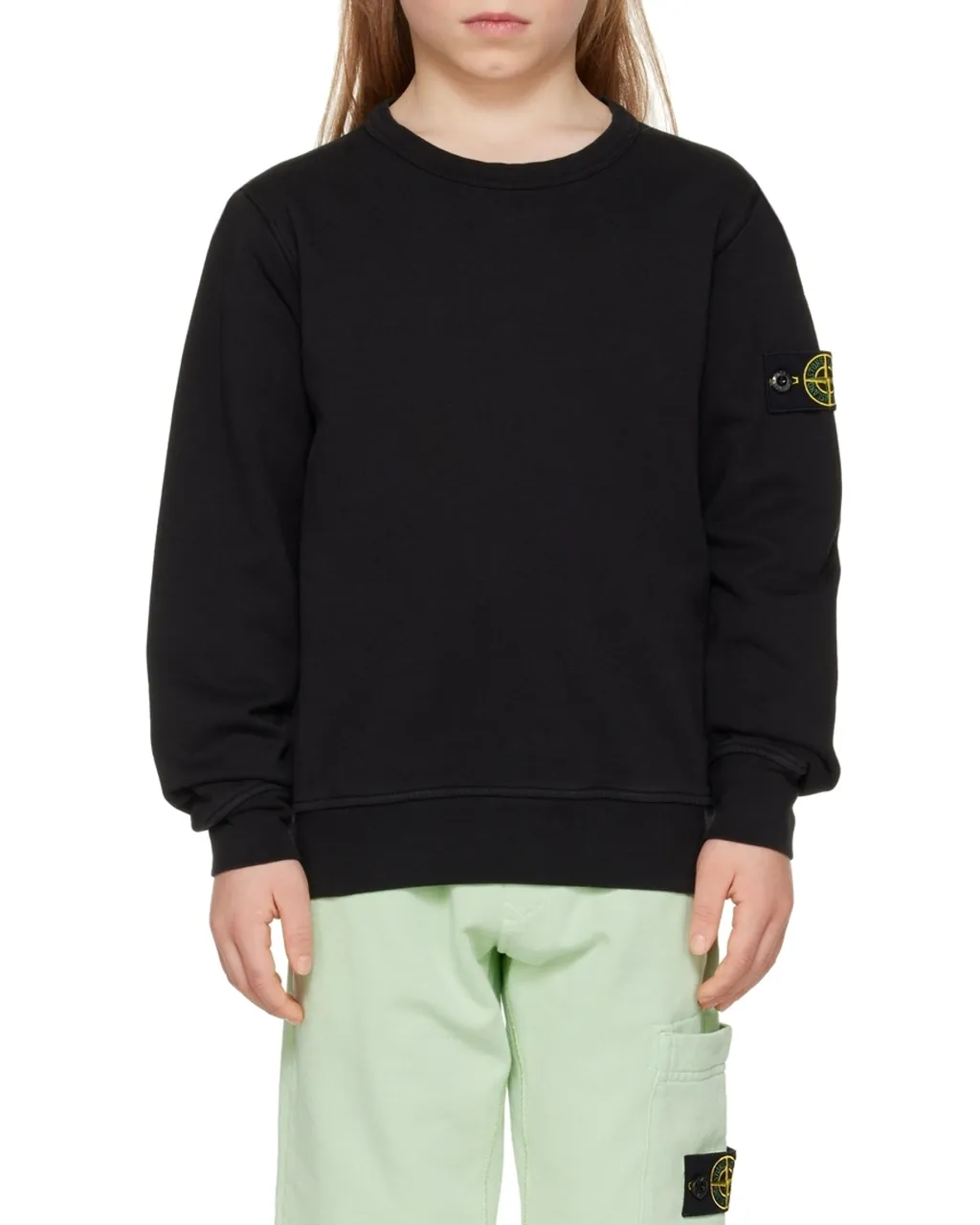 Stone Island Junior Logo Patch Crewneck Sweatshirt
