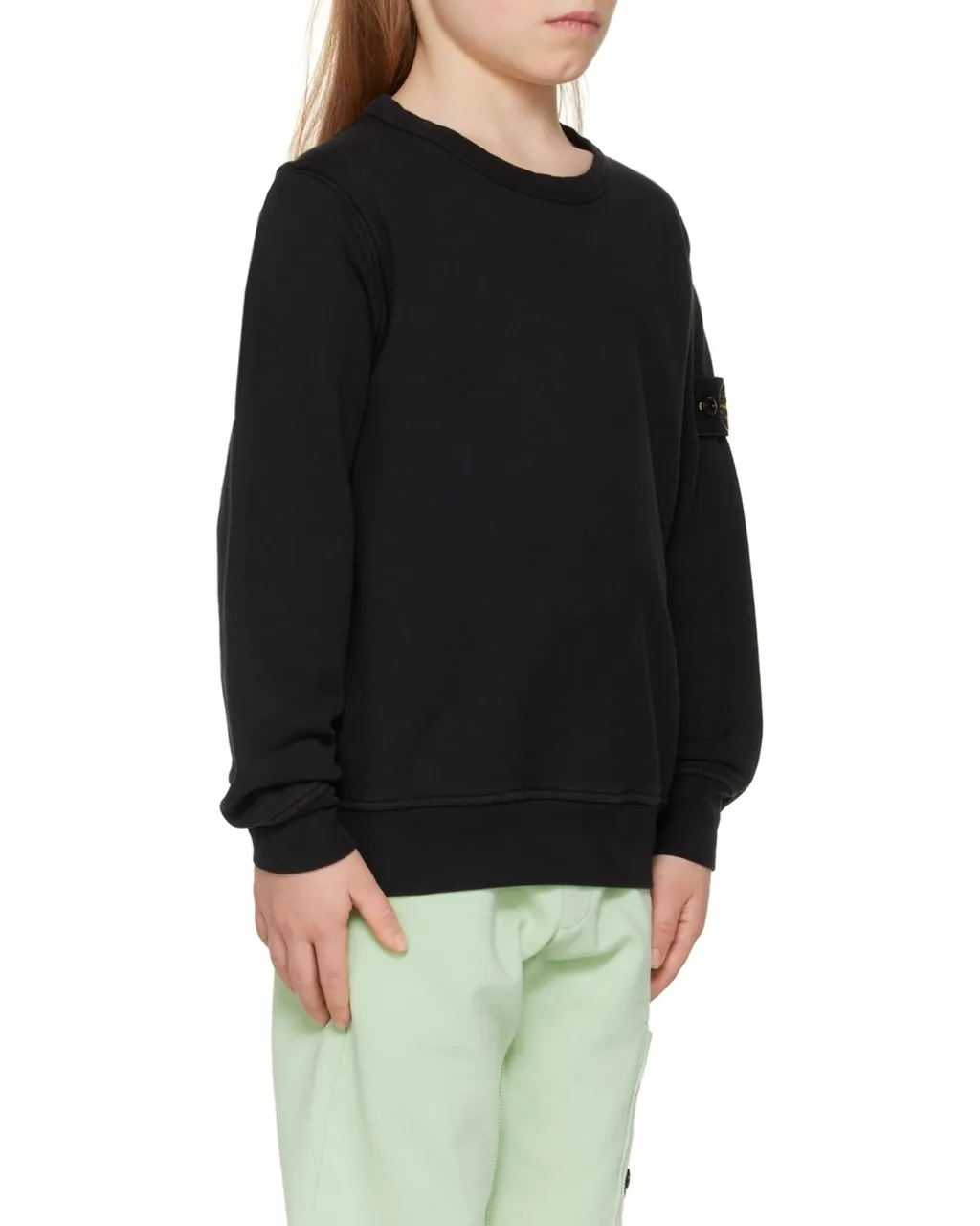 Stone Island Junior Logo Patch Crewneck Sweatshirt
