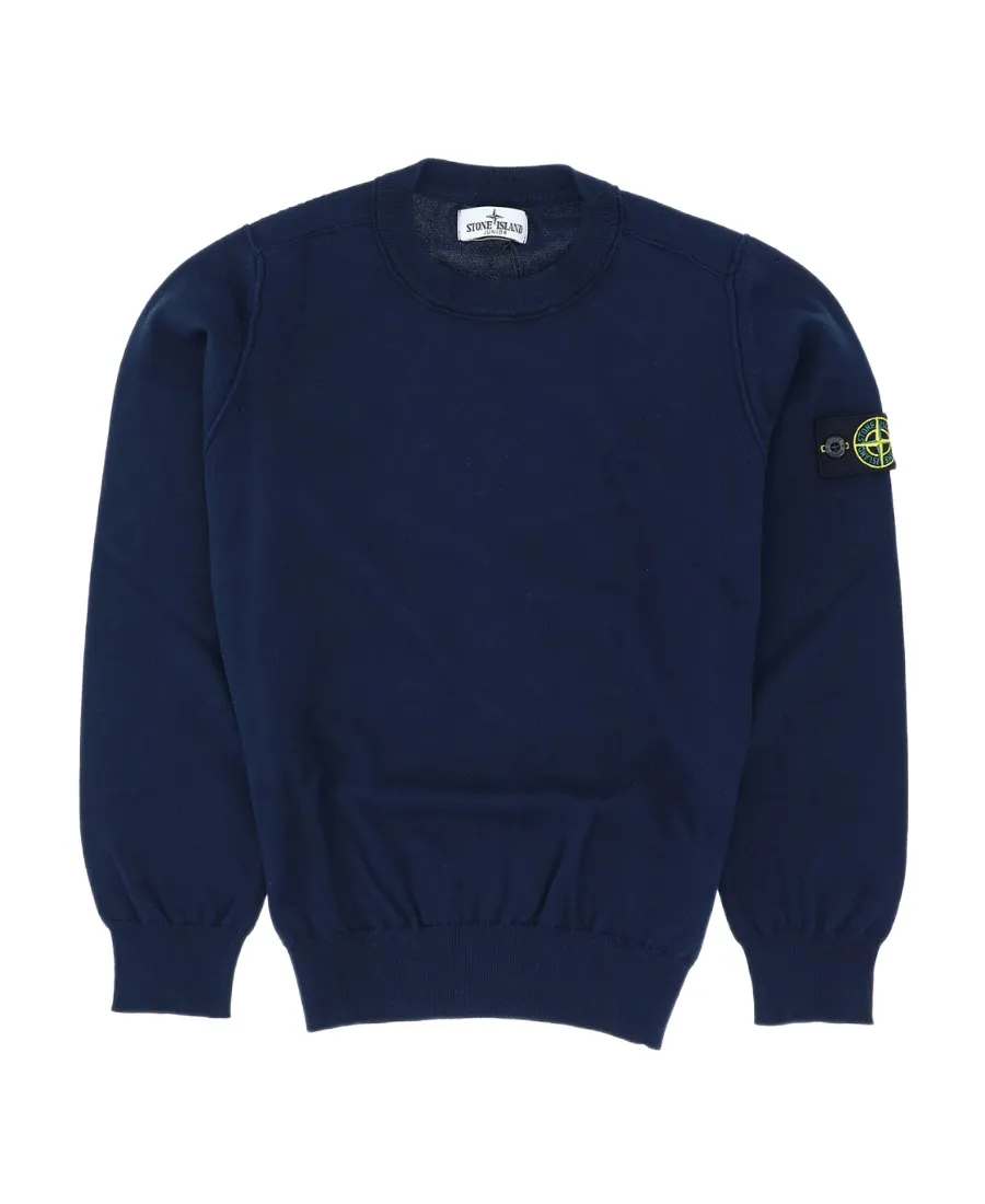 Stone Island Junior Logo-Patch Long-Sleeved Sweatshirt