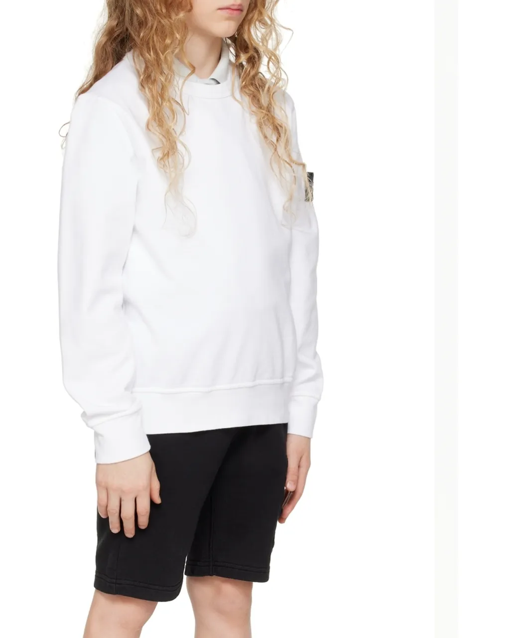 Stone Island Junior Logo Patch Crewneck Sweatshirt