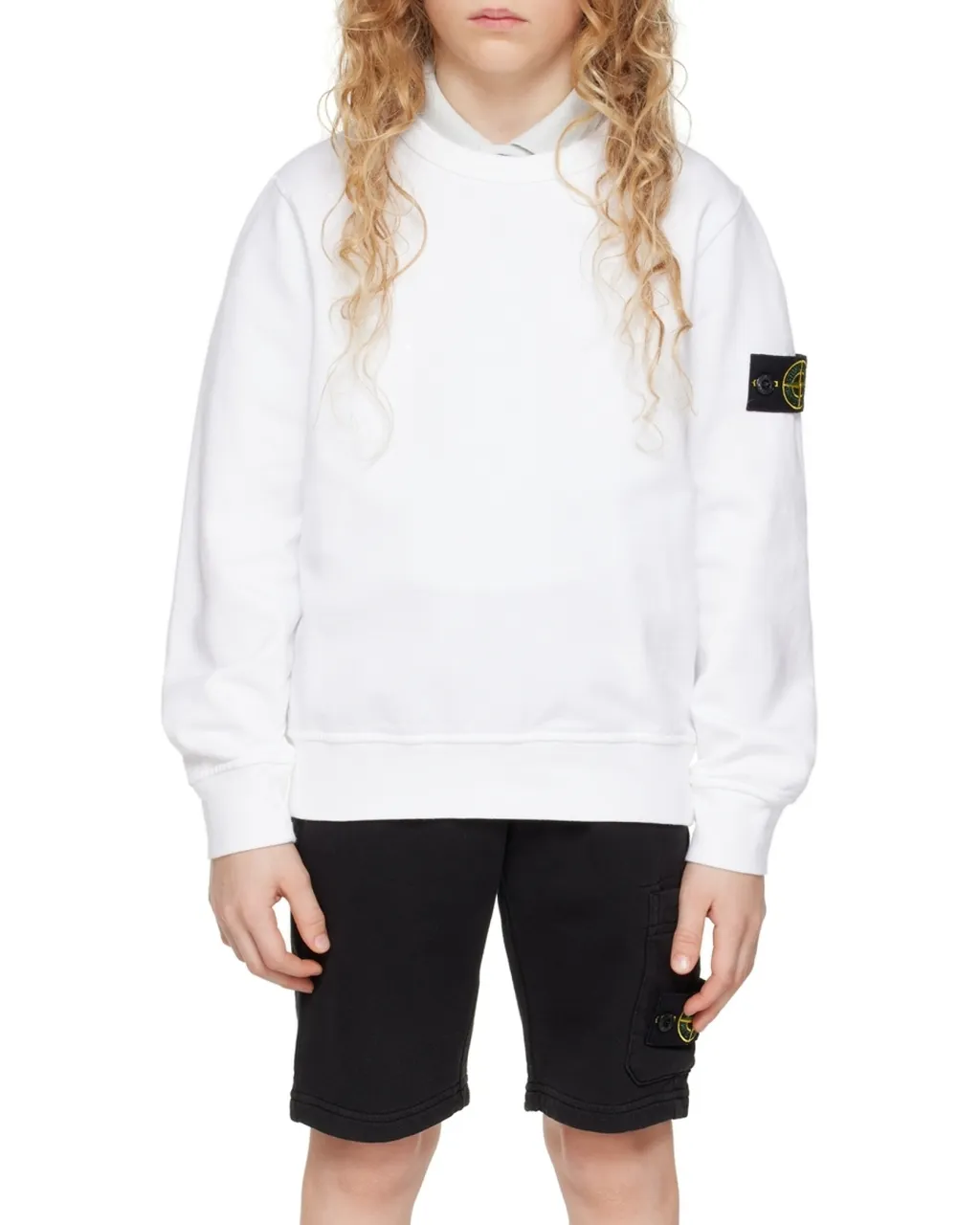 Stone Island Junior Logo Patch Crewneck Sweatshirt