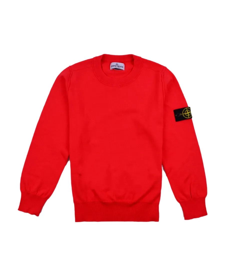 Stone Island Junior Logo-Patch Long-Sleeved Sweatshirt