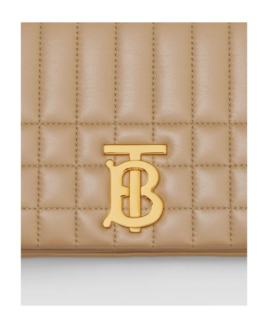 Burberry Lola Logo Plaque Quilted Shoulder Bag