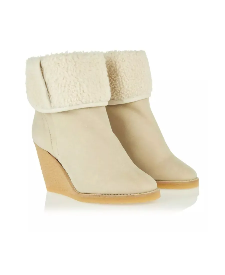 Logo Wedges Ankle Boots