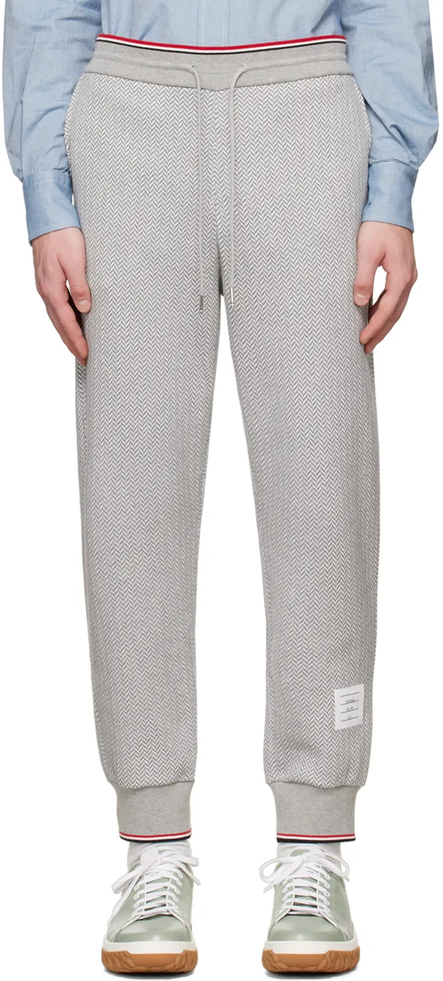 Thom Browne Logo Patch Drawstring Track Pants