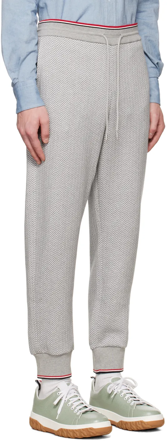 Thom Browne Logo Patch Drawstring Track Pants