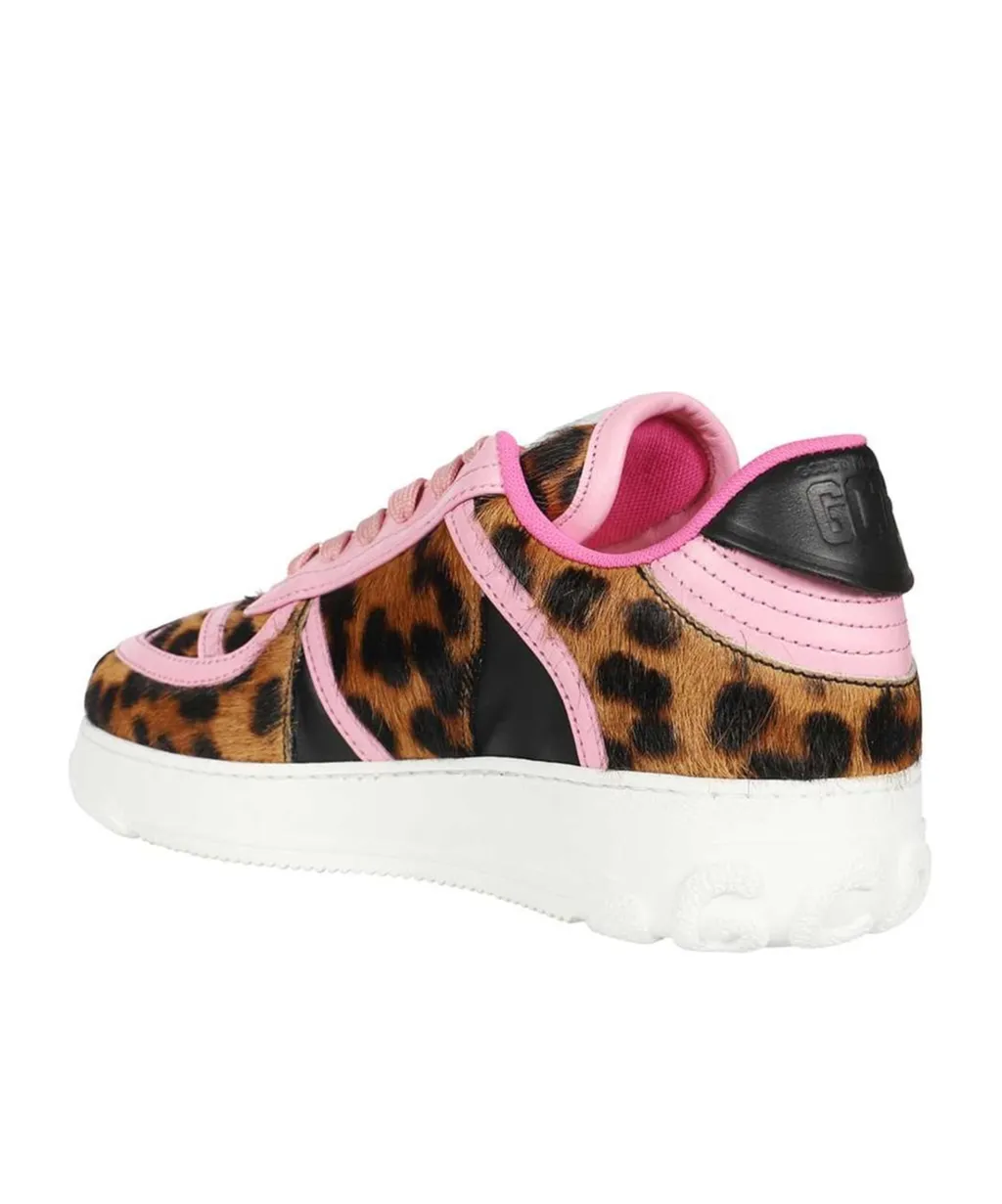 Leopard-Print Lace-Up Trainers