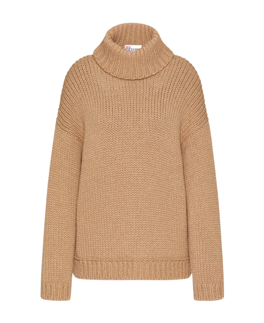 Redvalentino High-Neck Ribbon Jumper