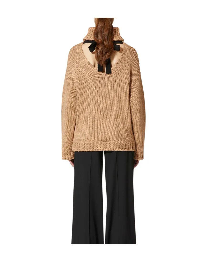 Redvalentino High-Neck Ribbon Jumper