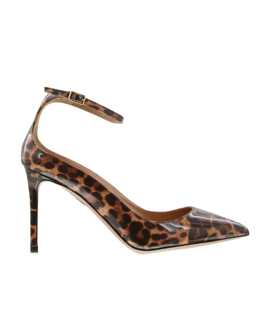 Aquazzura Pointed Toe Leopard Pattern Pumps