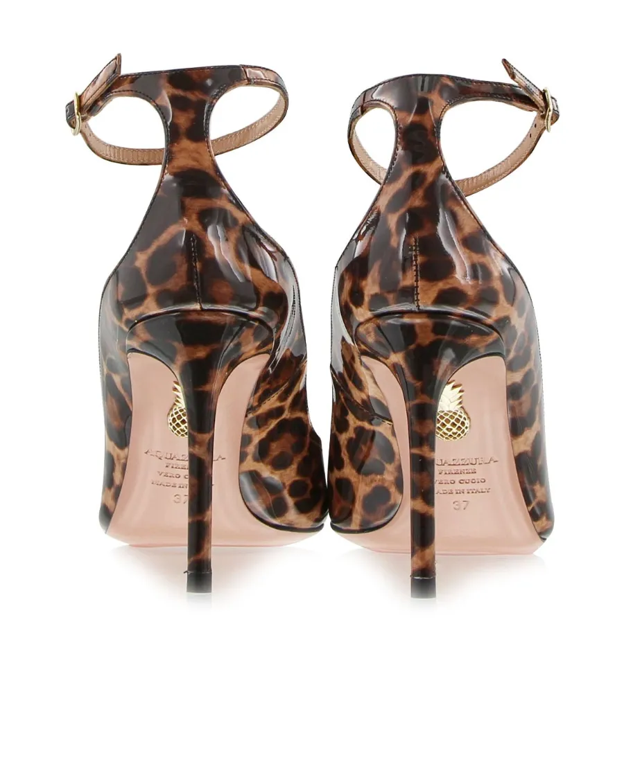 Aquazzura Pointed Toe Leopard Pattern Pumps