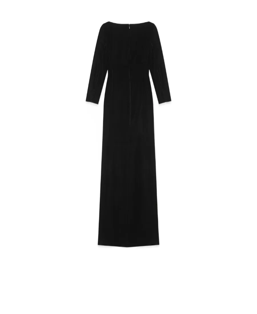 Long Dress In Cupro Velvet