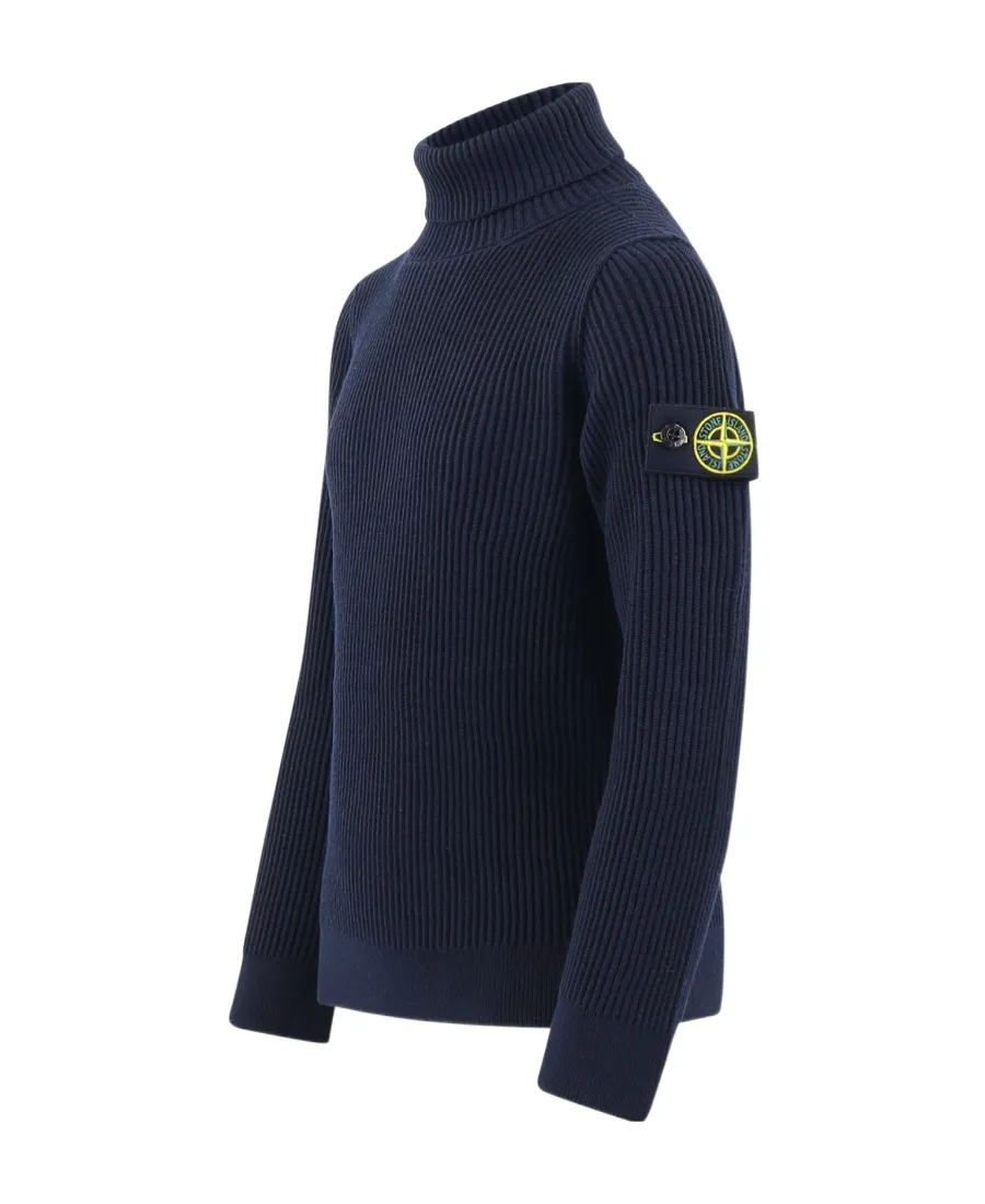 Logo-Patch Roll Neck Jumper