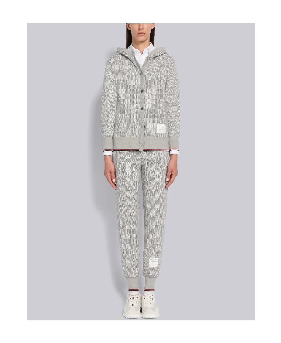 Herringbone Pattern Track Trousers
