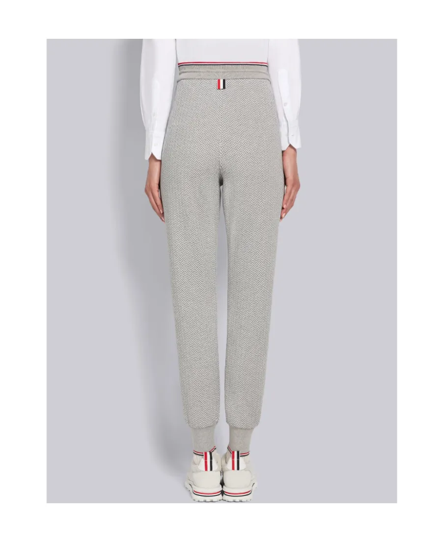Herringbone Pattern Track Trousers