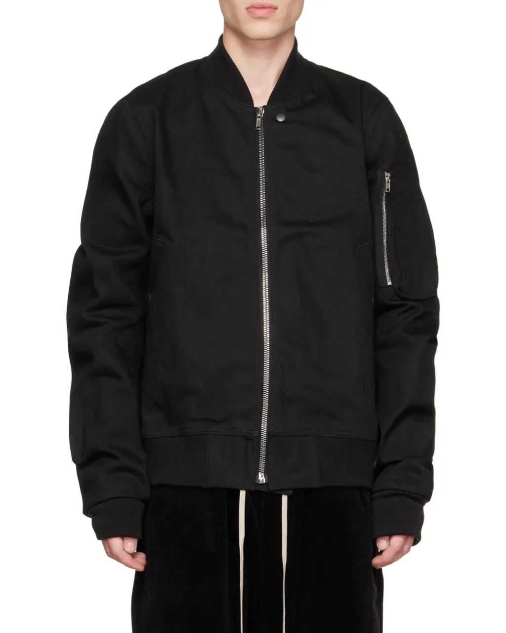 Logo Zipper Baseball Jacket