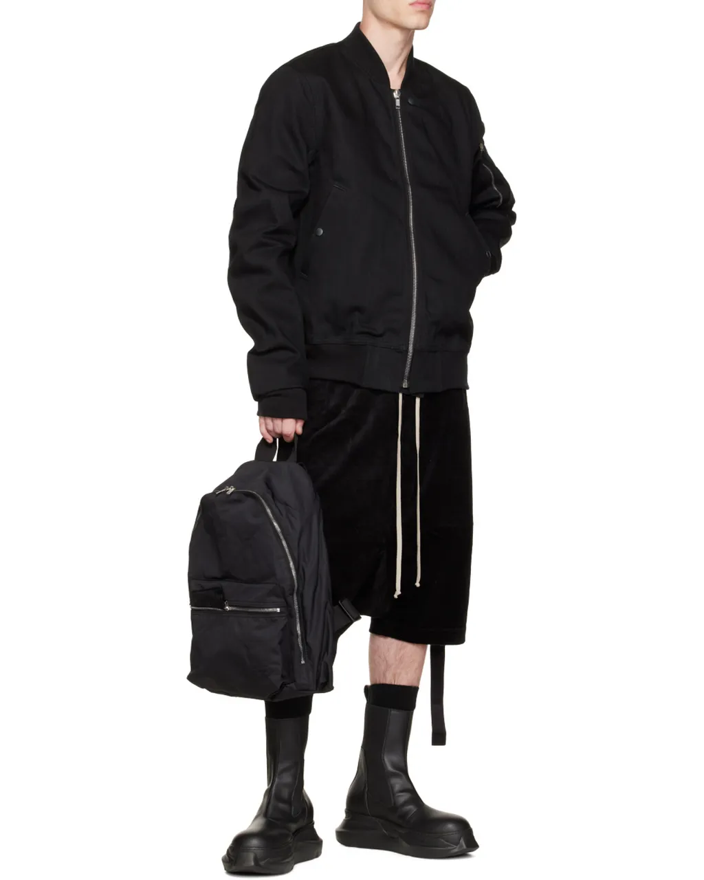 Logo Zipper Baseball Jacket