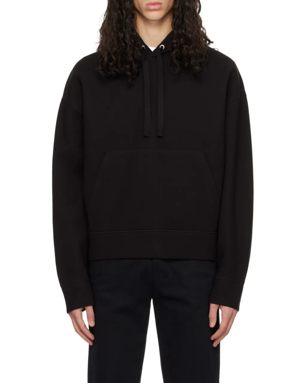Drop-Shoulder Drawstring Hoodie