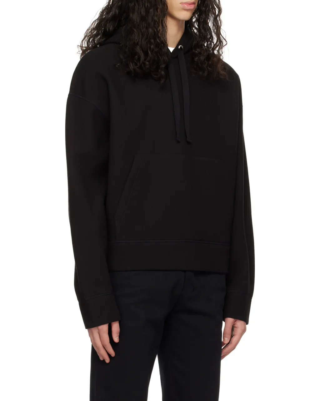Drop-Shoulder Drawstring Hoodie