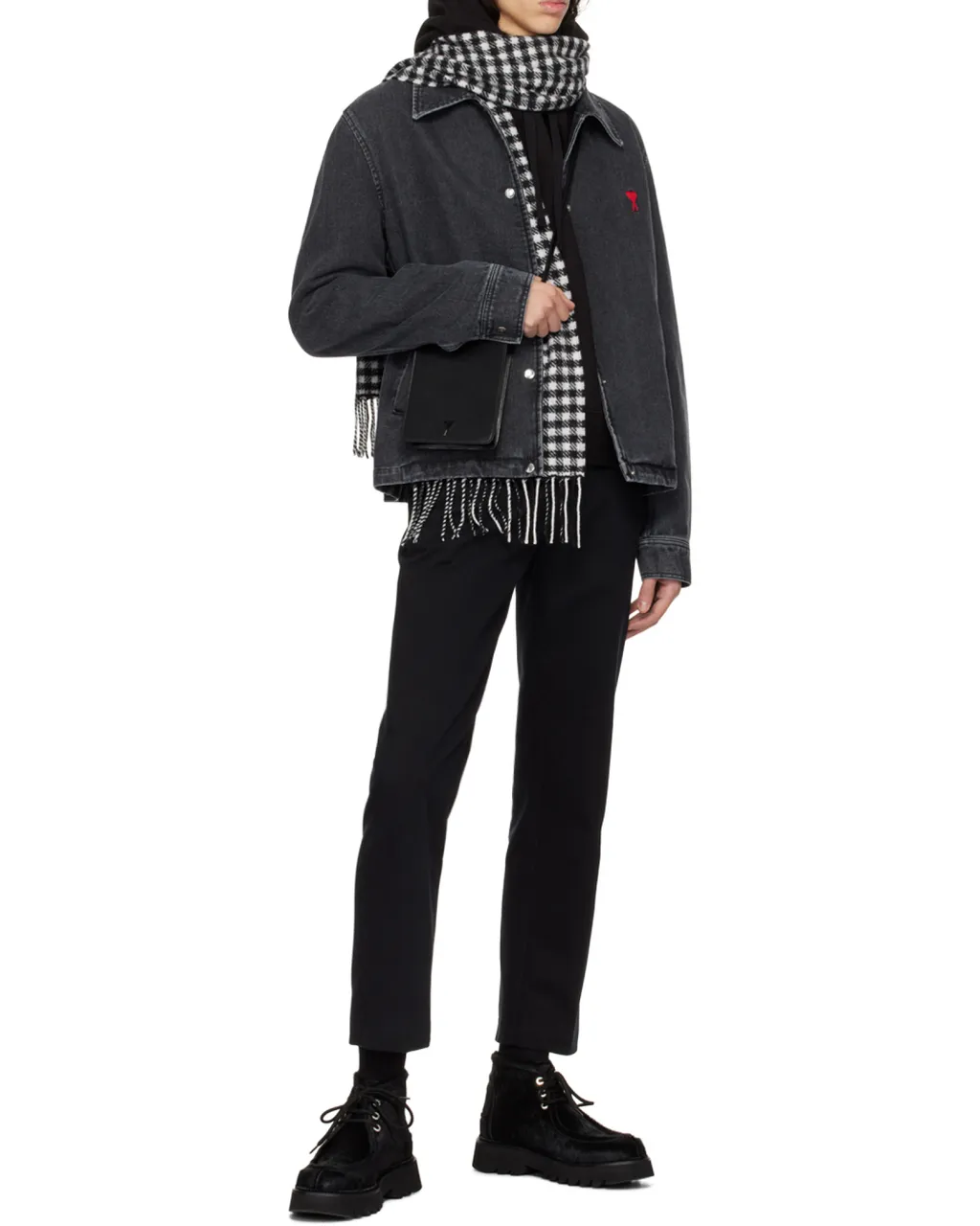 Drop-Shoulder Drawstring Hoodie
