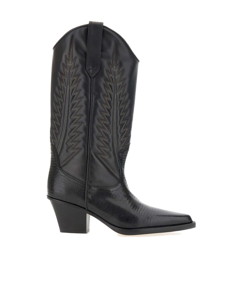 Rosario 60Mm Lizard-Effect Boots
