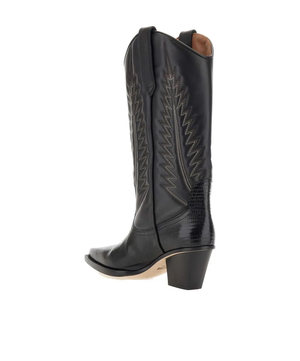 Rosario 60Mm Lizard-Effect Boots