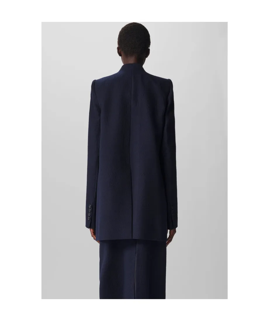 Wool V-Neck Suit Coat
