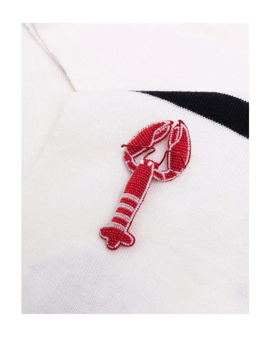 Lobster Intarsia-Knit Scarf