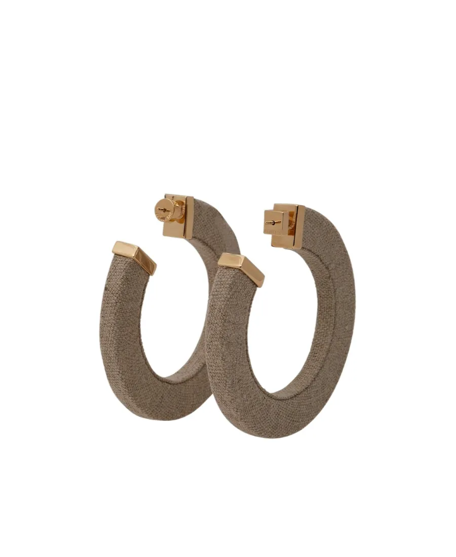 Large Fabric Hoop Earrings