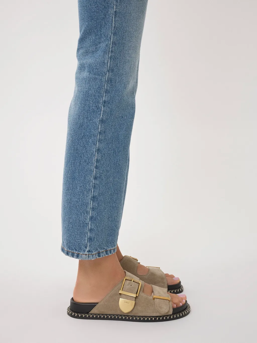 Chloé Buckle-Detailed Slip-On Sandals